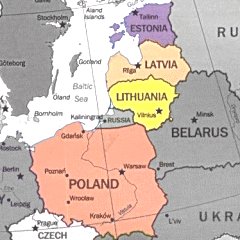 Cartina dei paesi baltici