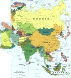 Cartina politica dell'Asia