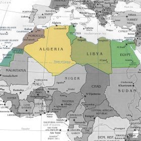 Cartina dell'Africa mediterranea